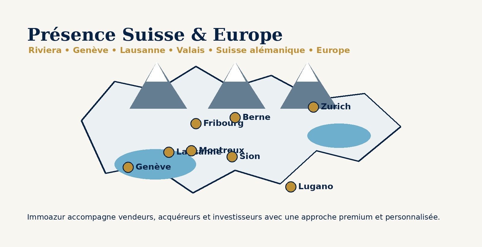 Carte présence Suisse Immoazur